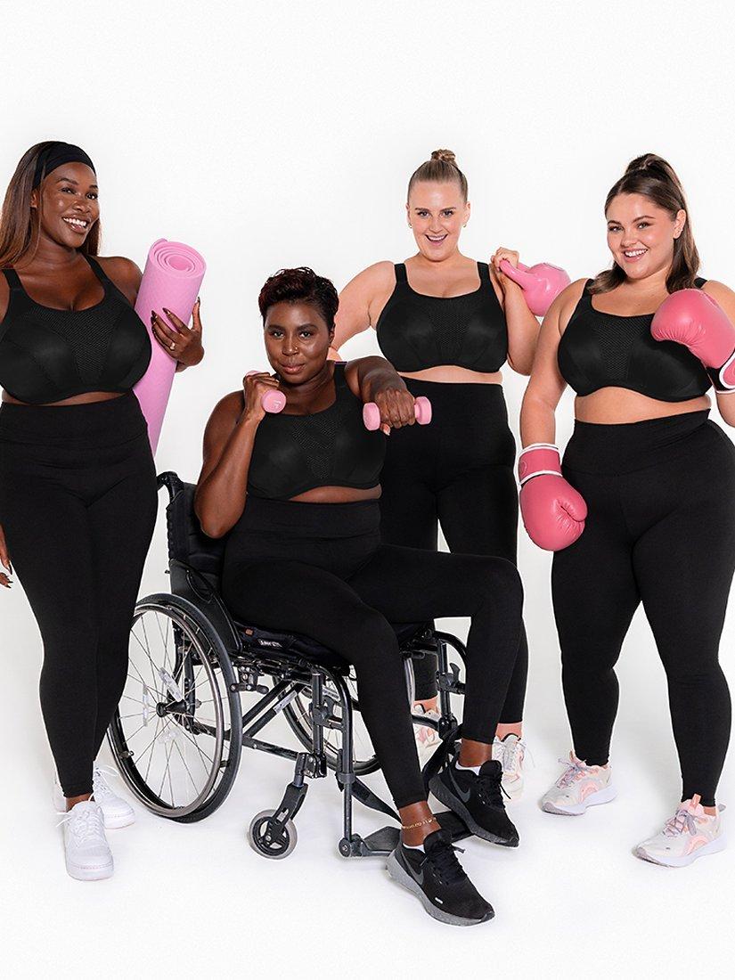 Product image 8 of 8, which shows Curvy Kate Everymove Wired Sports Bra, Black, 30F