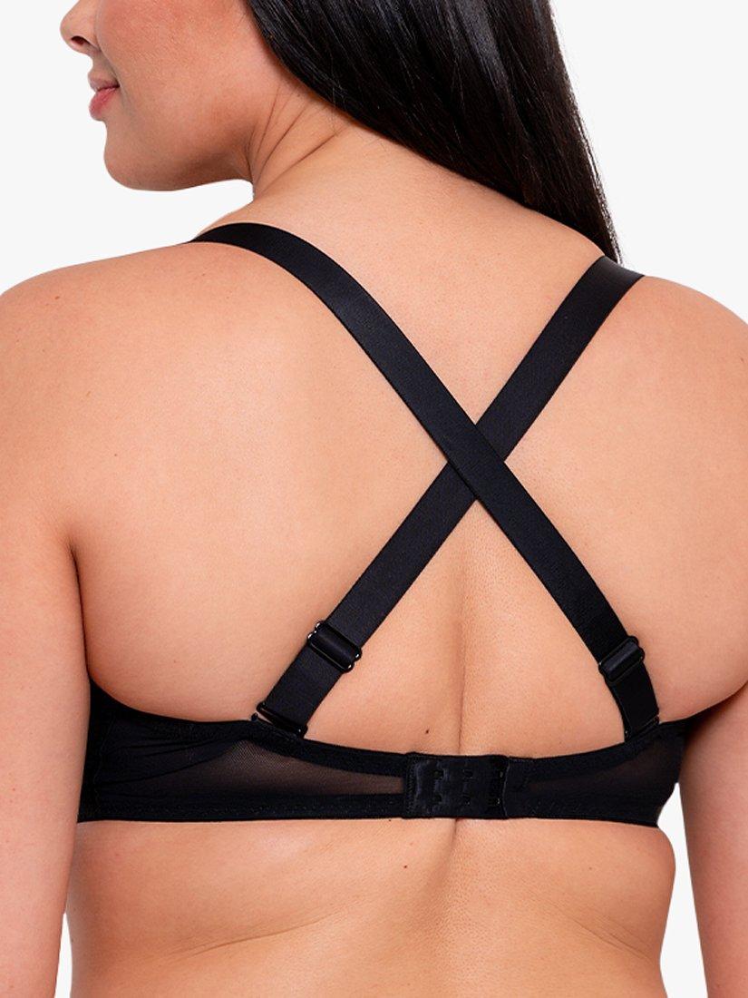 Product image 6 of 9, which shows Curvy Kate Superplunge Multiway Padded Plunge Bra, Black, 32D