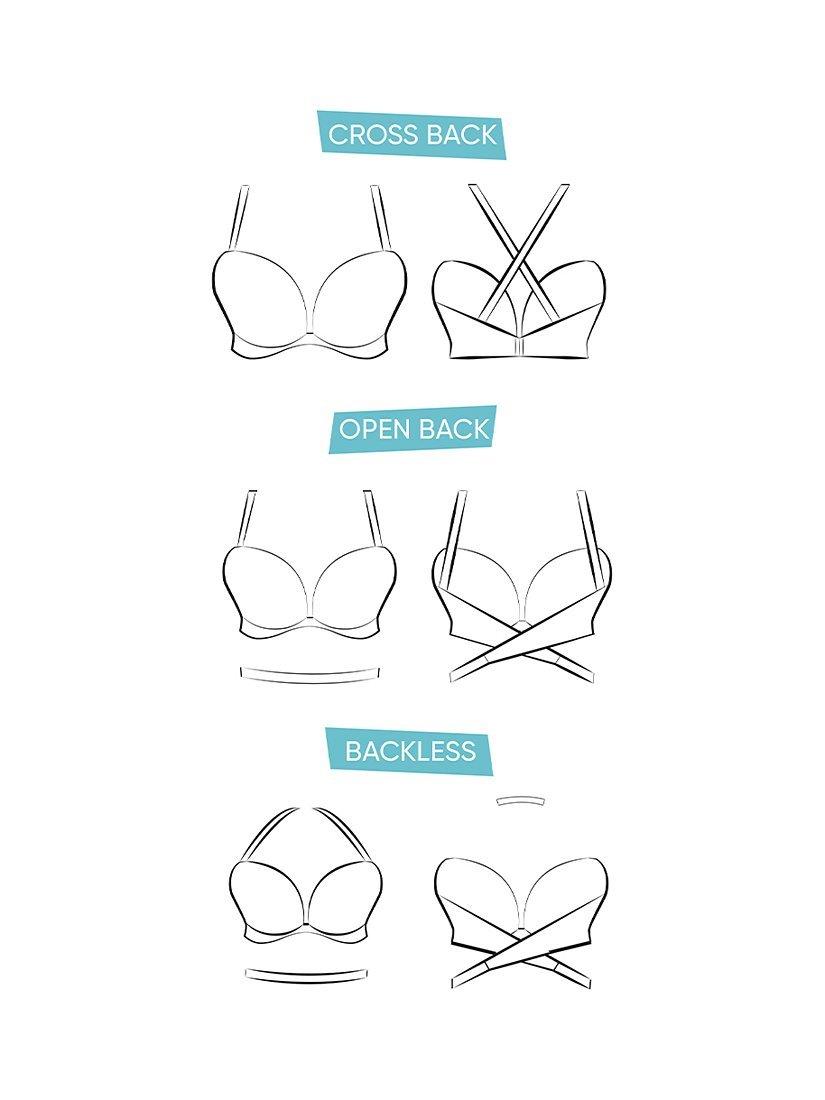 Product image 8 of 9, which shows Curvy Kate Superplunge Multiway Padded Plunge Bra, Black, 32D