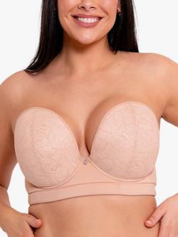 Curvy Kate Hey Girls Strapless Superplunge Bra, Latte, Latte