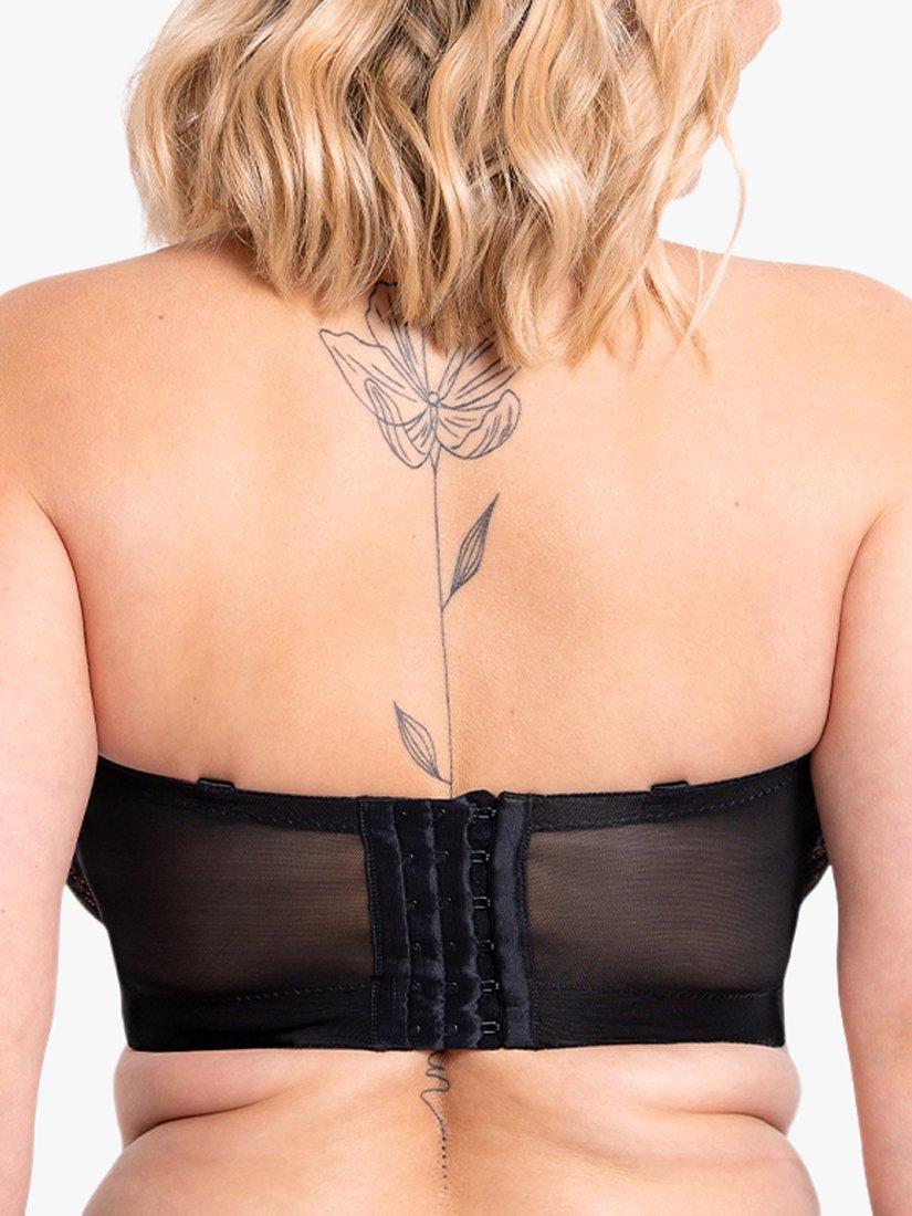 Product image 2 of 8, which shows Curvy Kate Hey Girls Strapless Superplunge Bra, Black/Latte, 30D