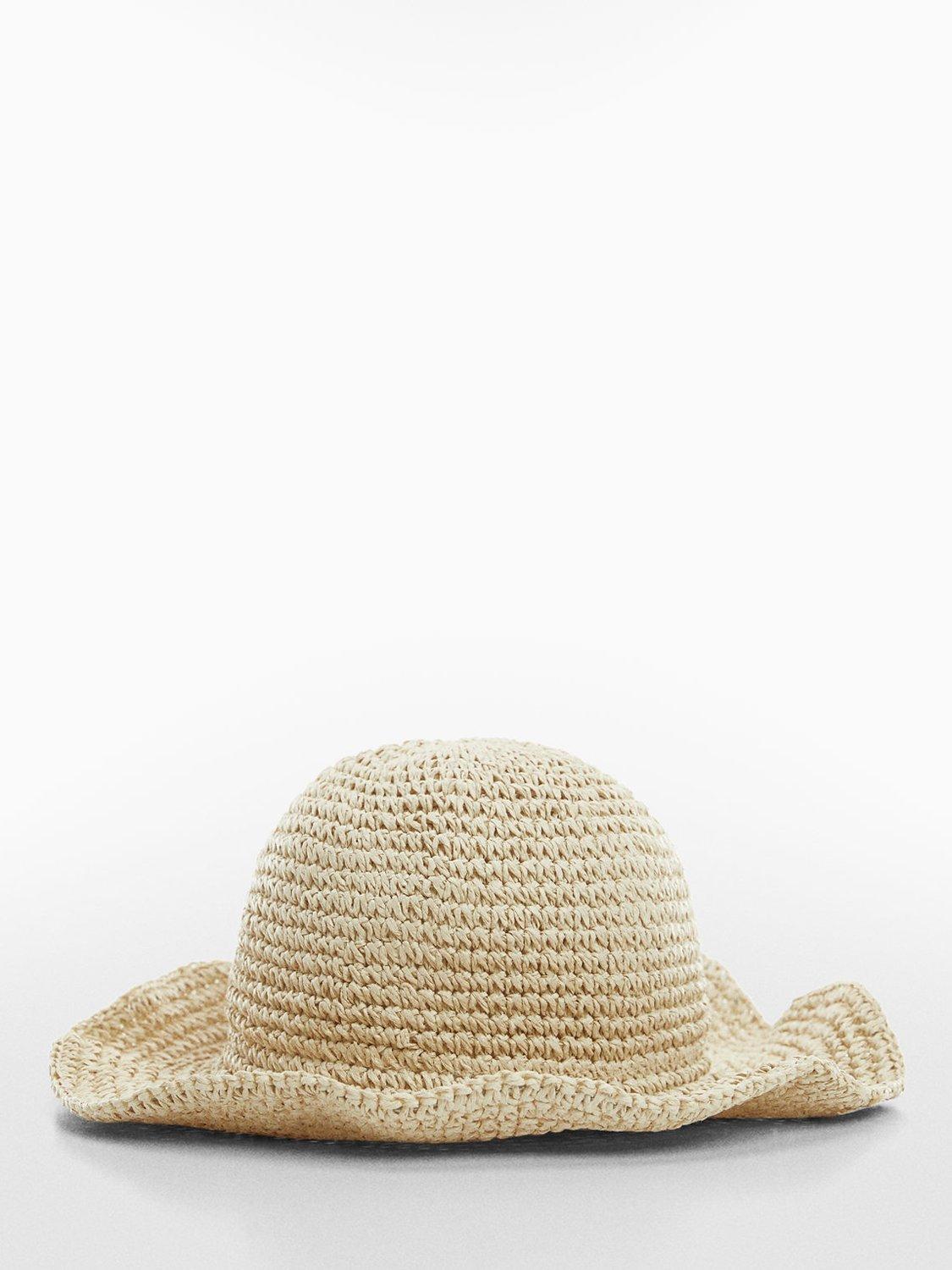Product image 1 of 3, which shows Mango Arena Fibre Hat, Light Beige, One Size