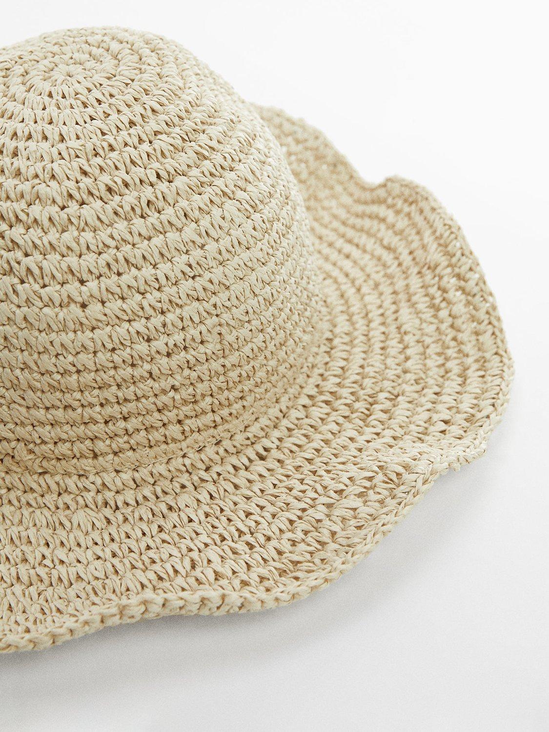 Product image 2 of 3, which shows Mango Arena Fibre Hat, Light Beige, One Size