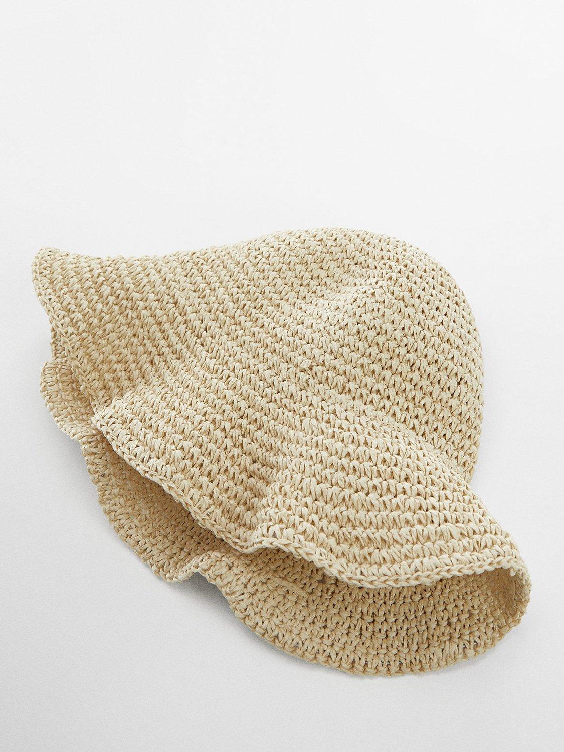 Product image 3 of 3, which shows Mango Arena Fibre Hat, Light Beige, One Size