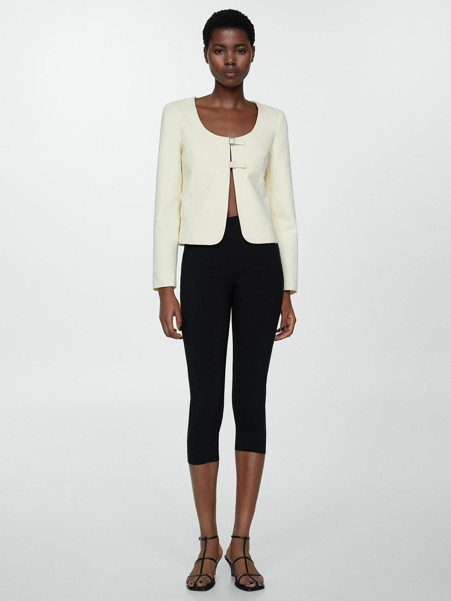Beige blazer mango clearance