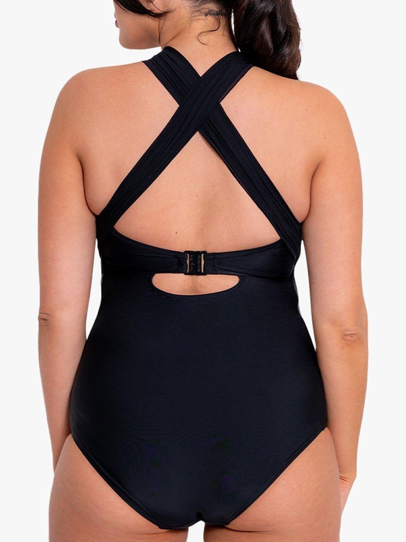Product image 5 of 9, which shows Curvy Kate Wrapsody Bandeau Swimsuit, Black, 30D