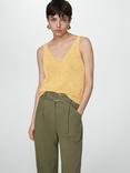 Mango Pekin Knit Cami Top, Yellow