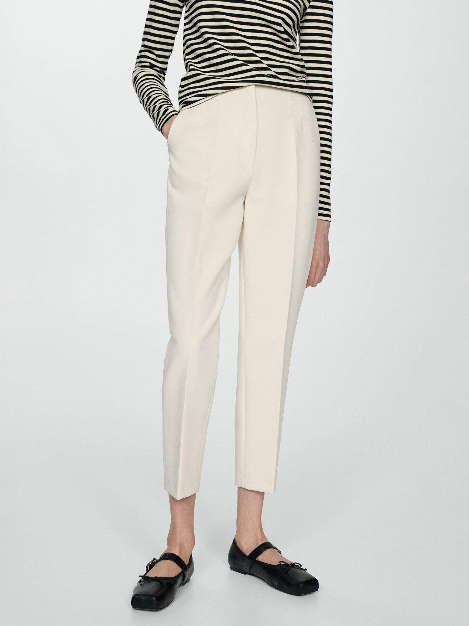 Mango Mario Trousers, Pastel Grey