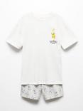 Mango Kids' Pokemon Trainer Shorty Pyjamas, Medium Grey