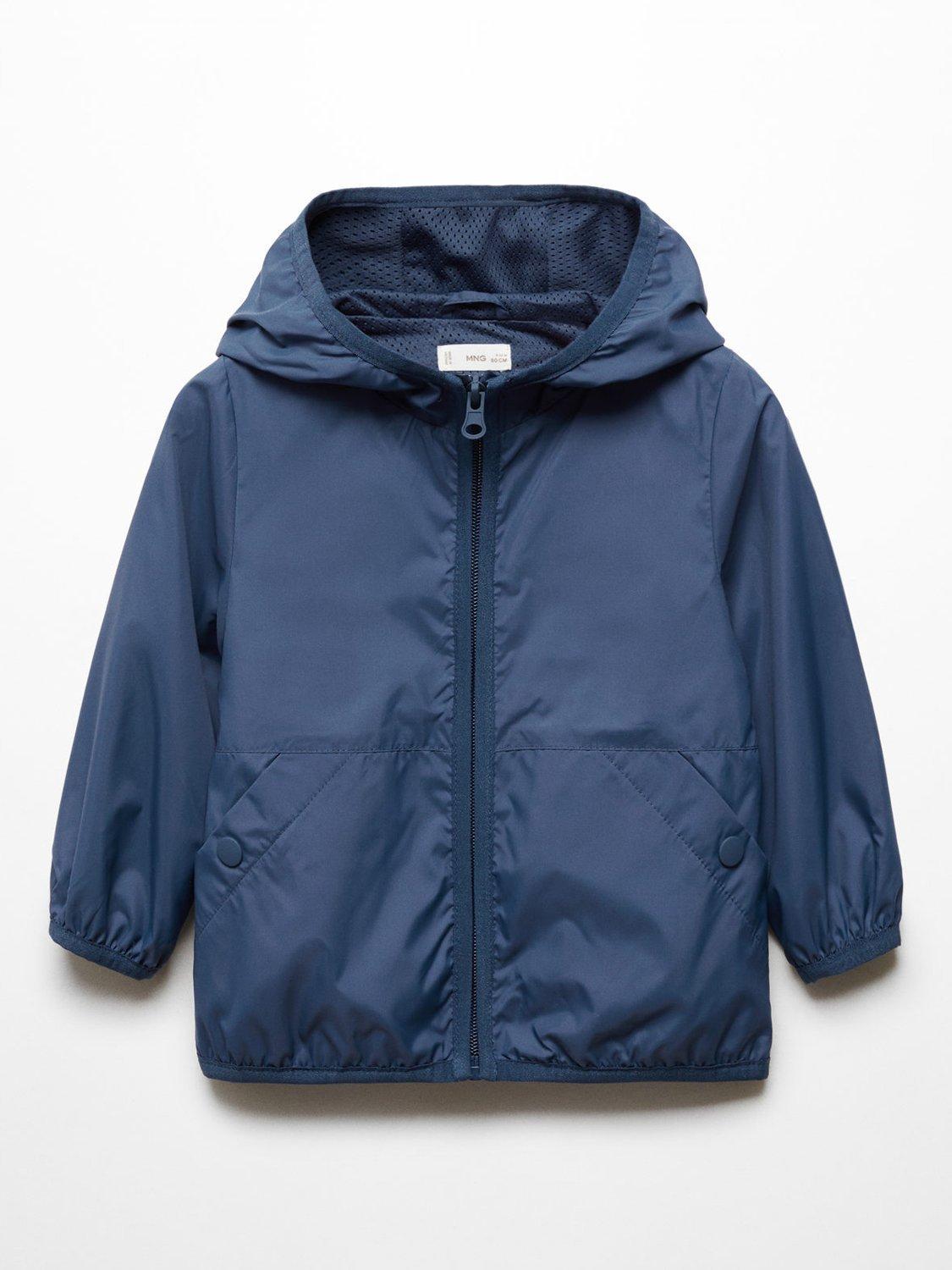 Mango Kids' Nadir Hooded Jacket, Medium Blue