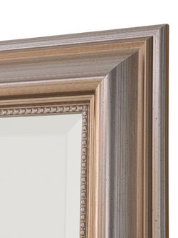 Yearn Beaded Rectangular Wall Mirror - view 2, Champagne