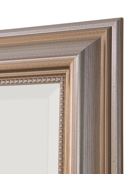 Yearn Beaded Rectangular Wall Mirror - view 2, Champagne