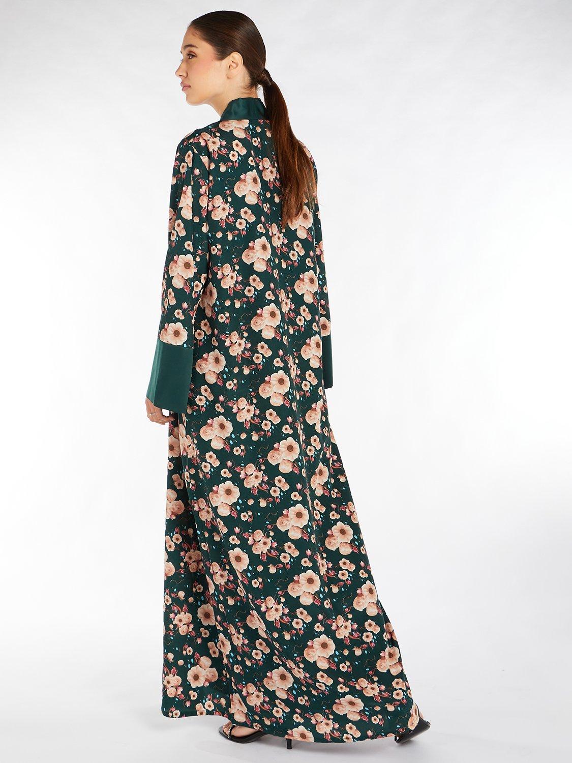Product image 2 of 3, which shows Aab Cosmos Floral Kimono, Multi, S Regular