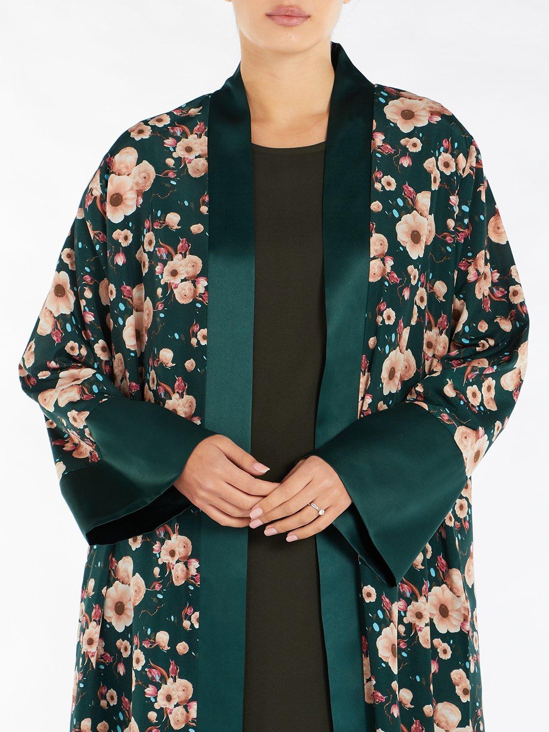 Product image 3 of 3, which shows Aab Cosmos Floral Kimono, Multi, S Regular