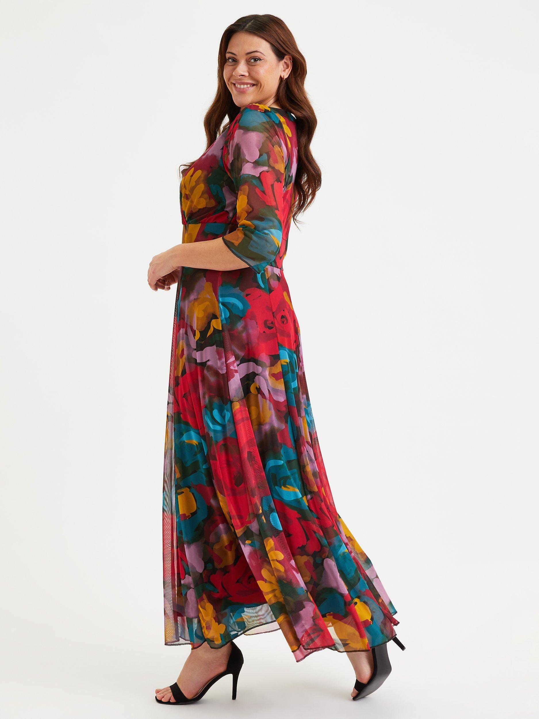 Product image 3 of 4, which shows Scarlett & Jo Verity Floral Print Maxi Dress, Multi, 12