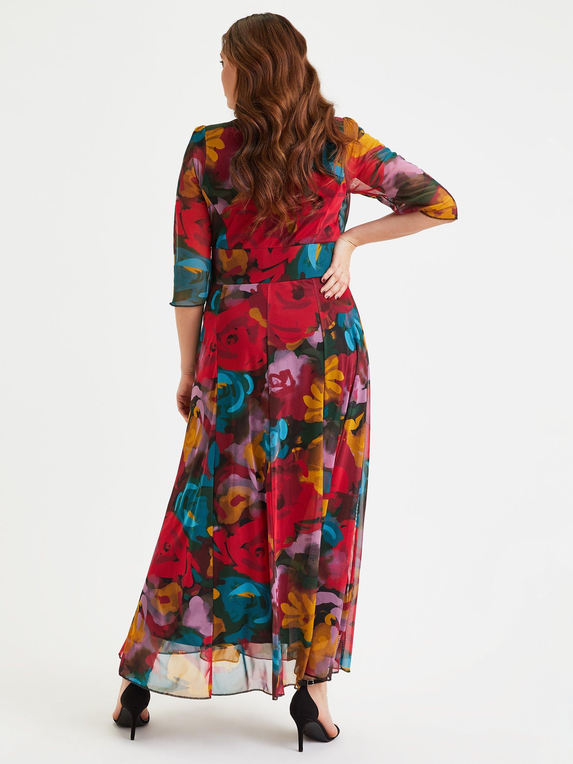 Product image 4 of 4, which shows Scarlett & Jo Verity Floral Print Maxi Dress, Multi, 12