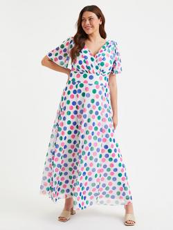 Scarlett & Jo Isabelle Polka Dot Maxi Dress, Multi, Multi