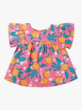 Frugi Baby Tessa Organic Cotton Blend Orange Blossom Top, Multi, Multi