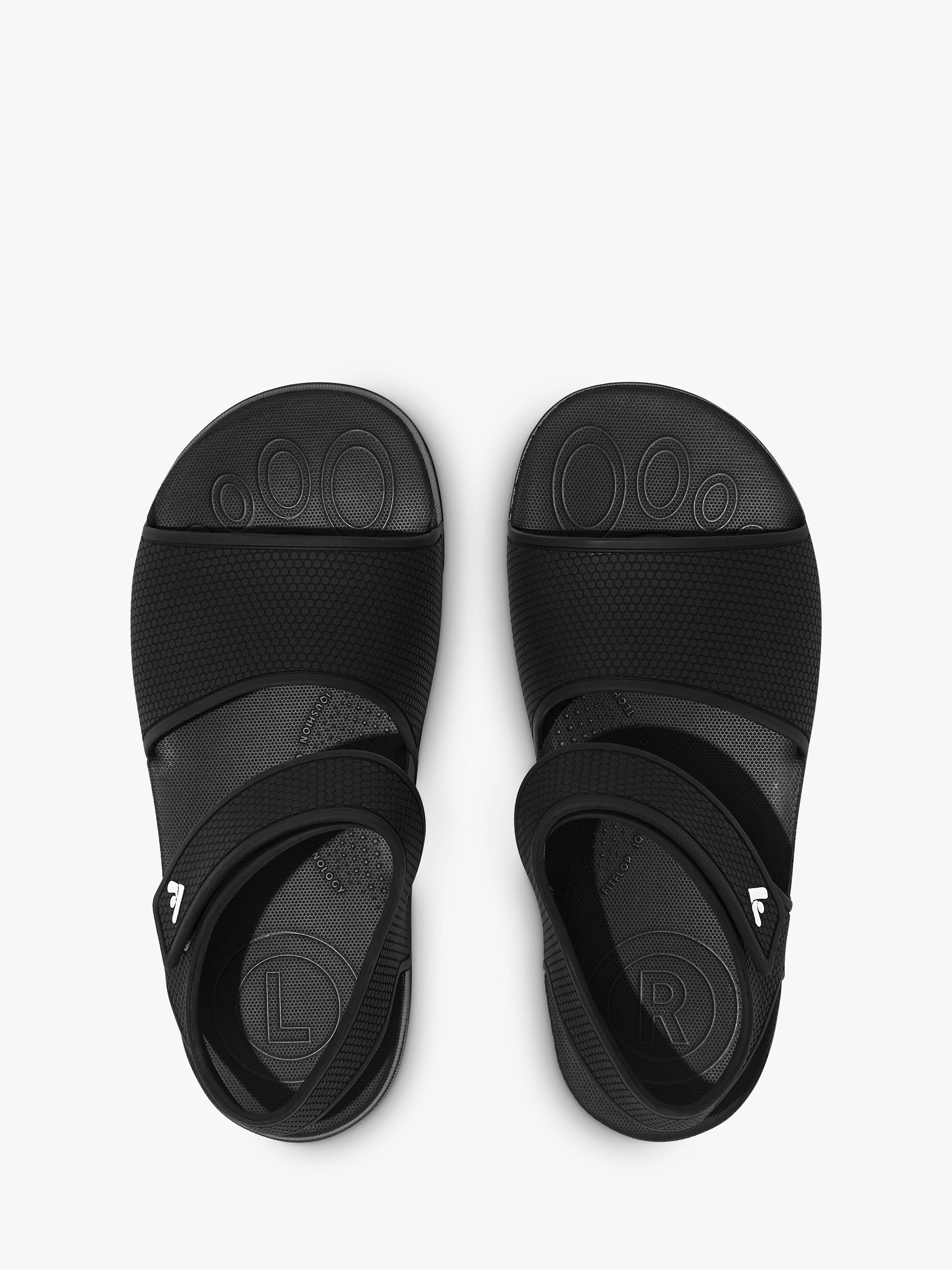 Product image 4 of 4, which shows FitFlop Kids' iQushion Sandals, Black, 0-1