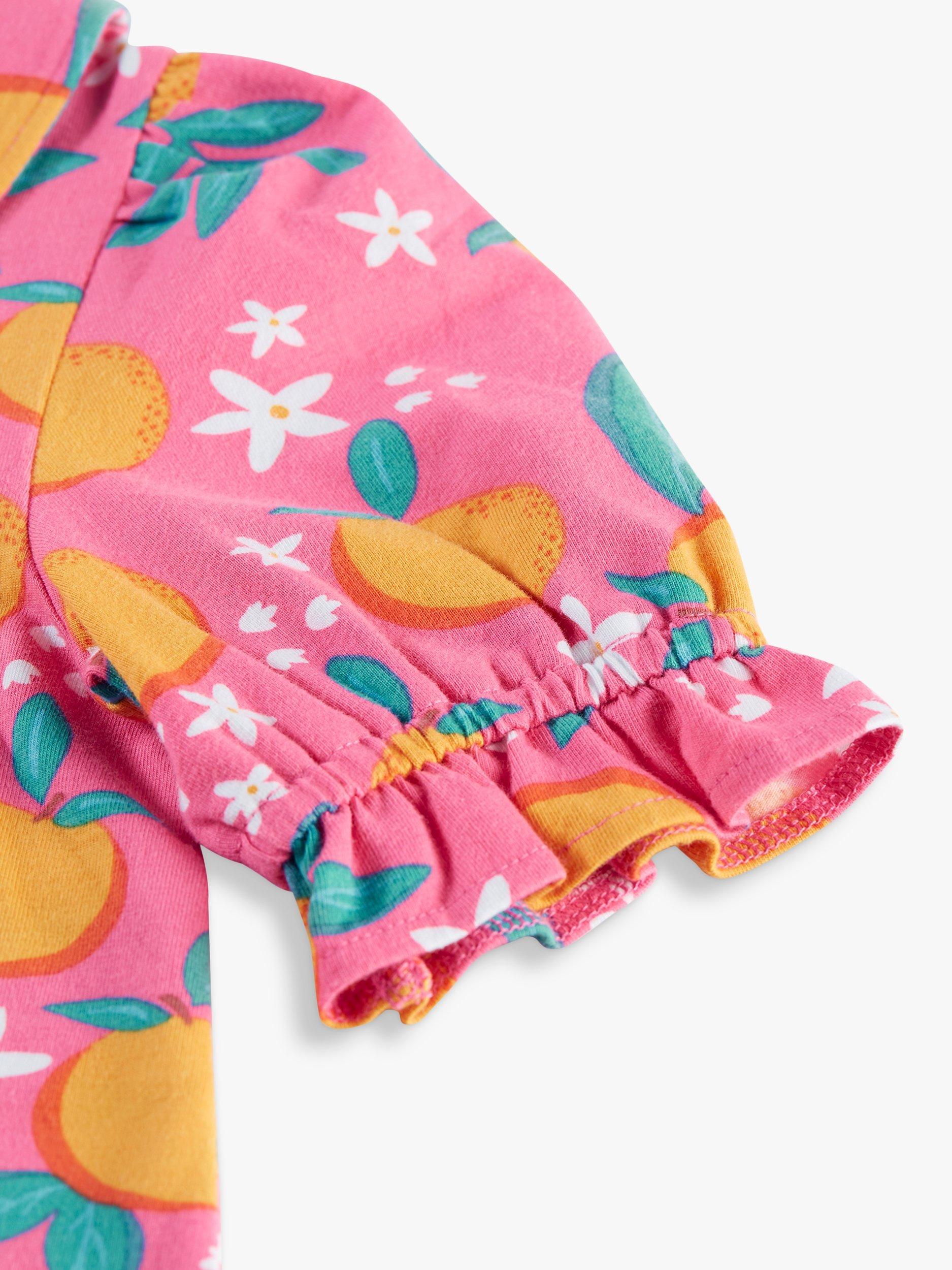 Product image 4 of 5, which shows Frugi Kids' Karensa Organic Cotton Orange Blossom Top, Multi, 2-3 years