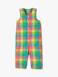 Frugi Baby Jesse Organic Cotton Gingham Seersucker Dungarees, Summertime, Summertime