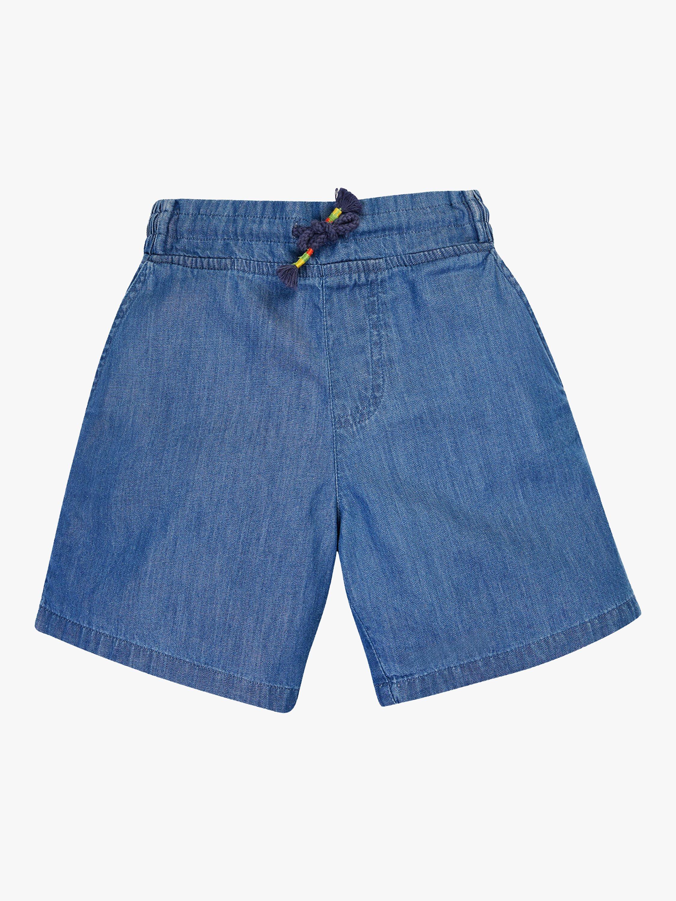Frugi Kids' Cubert Organic Cotton Shorts, Chambray