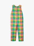 Frugi Kids' Kynance Organic Cotton Gingham Seersucker Dungarees, Summertime