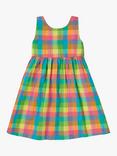 Frugi Kids' Arya Organic Cotton Gingham Summer Dress, Summertime