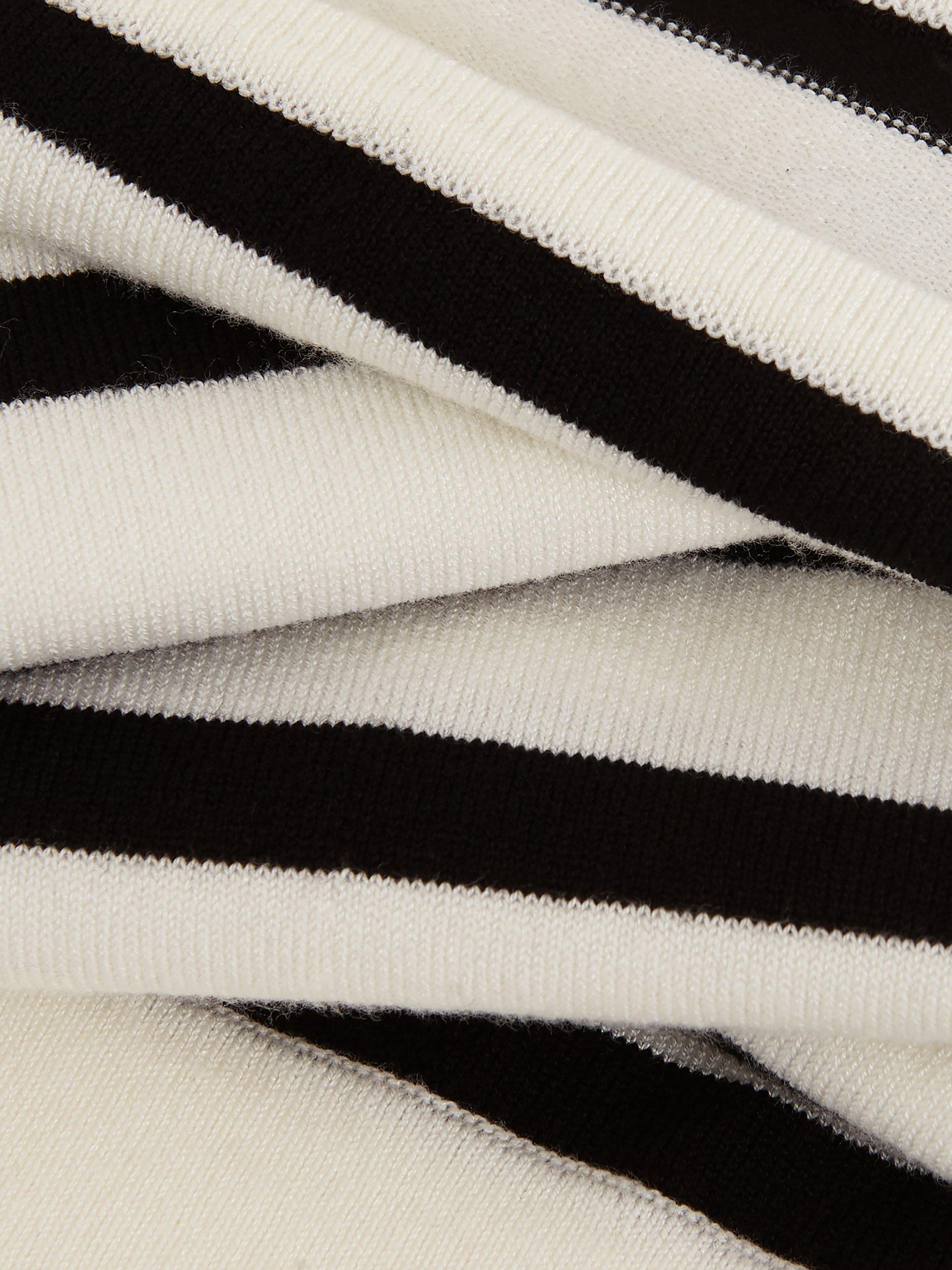 Product image 6 of 7, which shows Phase Eight Cristine Ecovero Knit Jumper, Black/Ivory, S