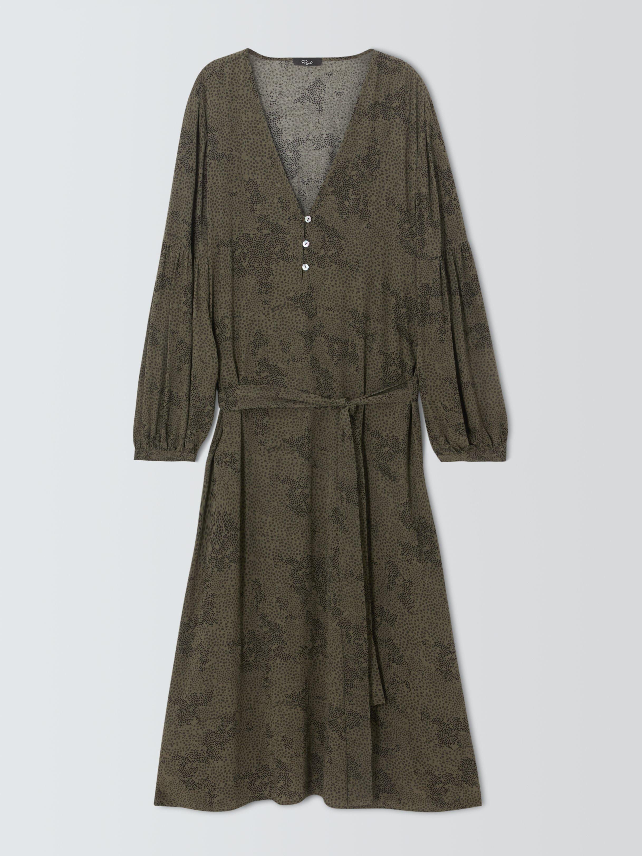 Product image 1 of 1, which shows Rails Fabian Woven Midi Dress, Olive, M