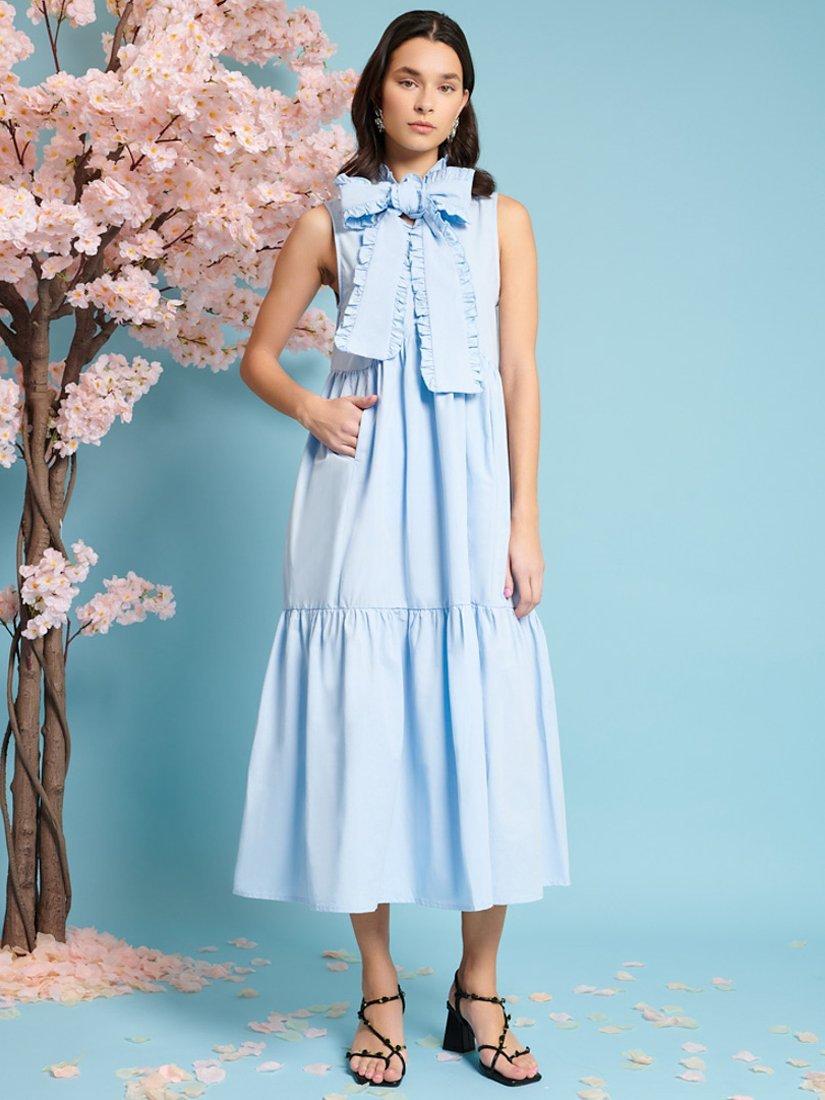 Sister Jane Skye Bow Midi Dress, Blue