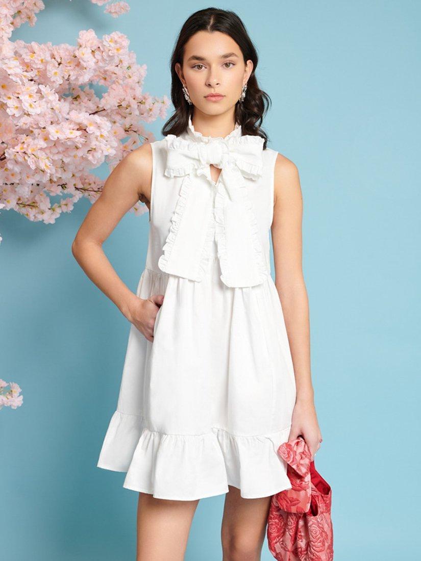 Sister Jane Enchanted Bow Mini Dress, White