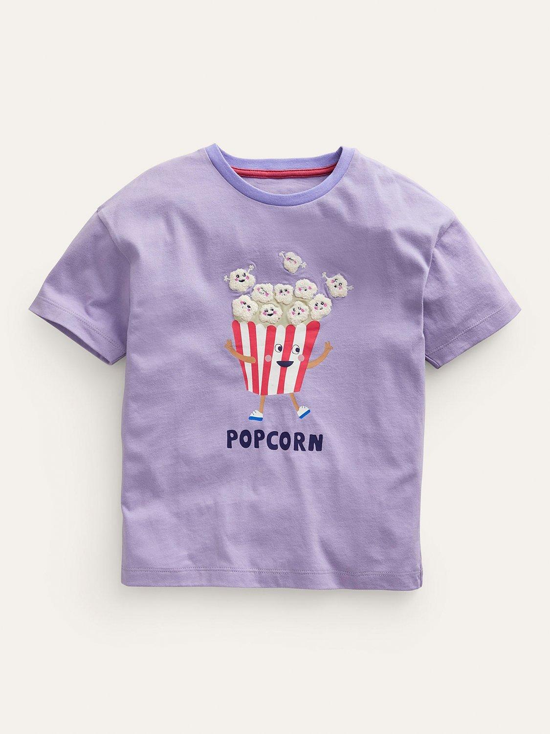 Mini Boden Kids' Popcorn Boucle T-Shirt, Lavender