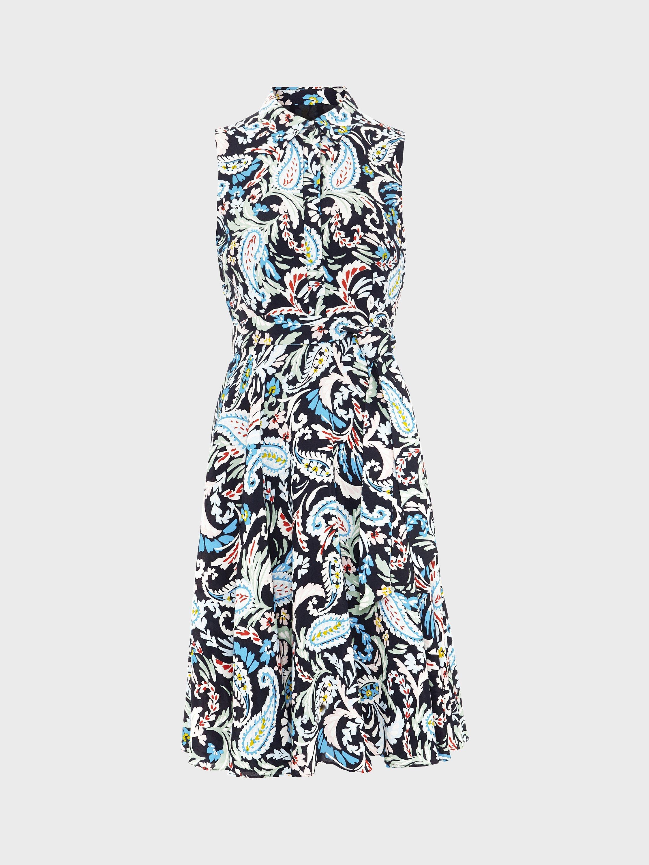 Product image 5 of 8, which shows Hobbs Petite Belinda Shirt Dress, Multi, 12