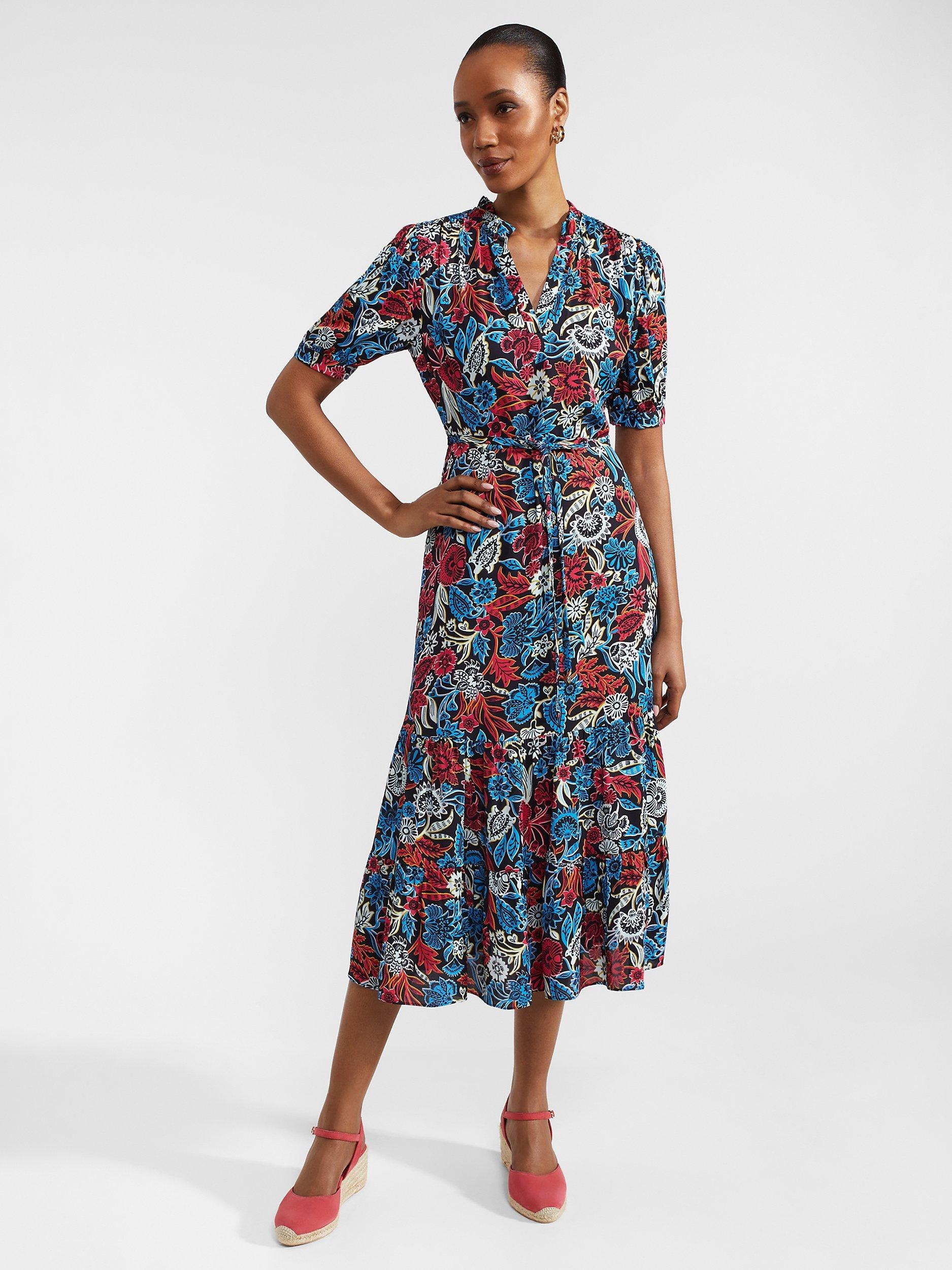 Hobbs Petite Sia Midi Dress, Multi