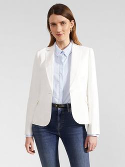 Hobbs Blake Linen Jacket, Ivory, Ivory
