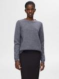 SELECTED FEMME Ana Wool Jumper, Medium Grey