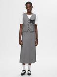 Selected Rivine Wool Blend Skirt, Grey Melange