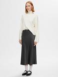 SELECTED FEMME Lena Midi Skirt, Volcanic Ash