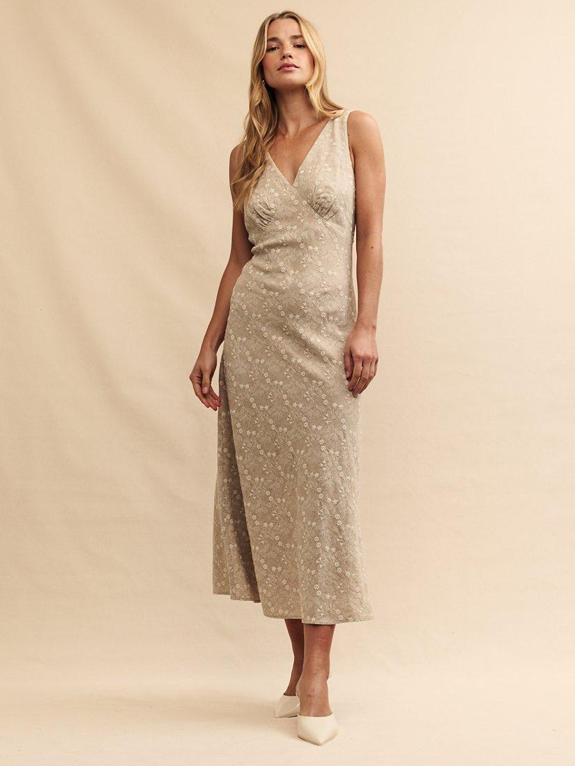 Nobody's Child Helena Midaxi Dress, Beige