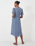 Crew Clothing Fleur Midi Tea Dress, Blue/Multi