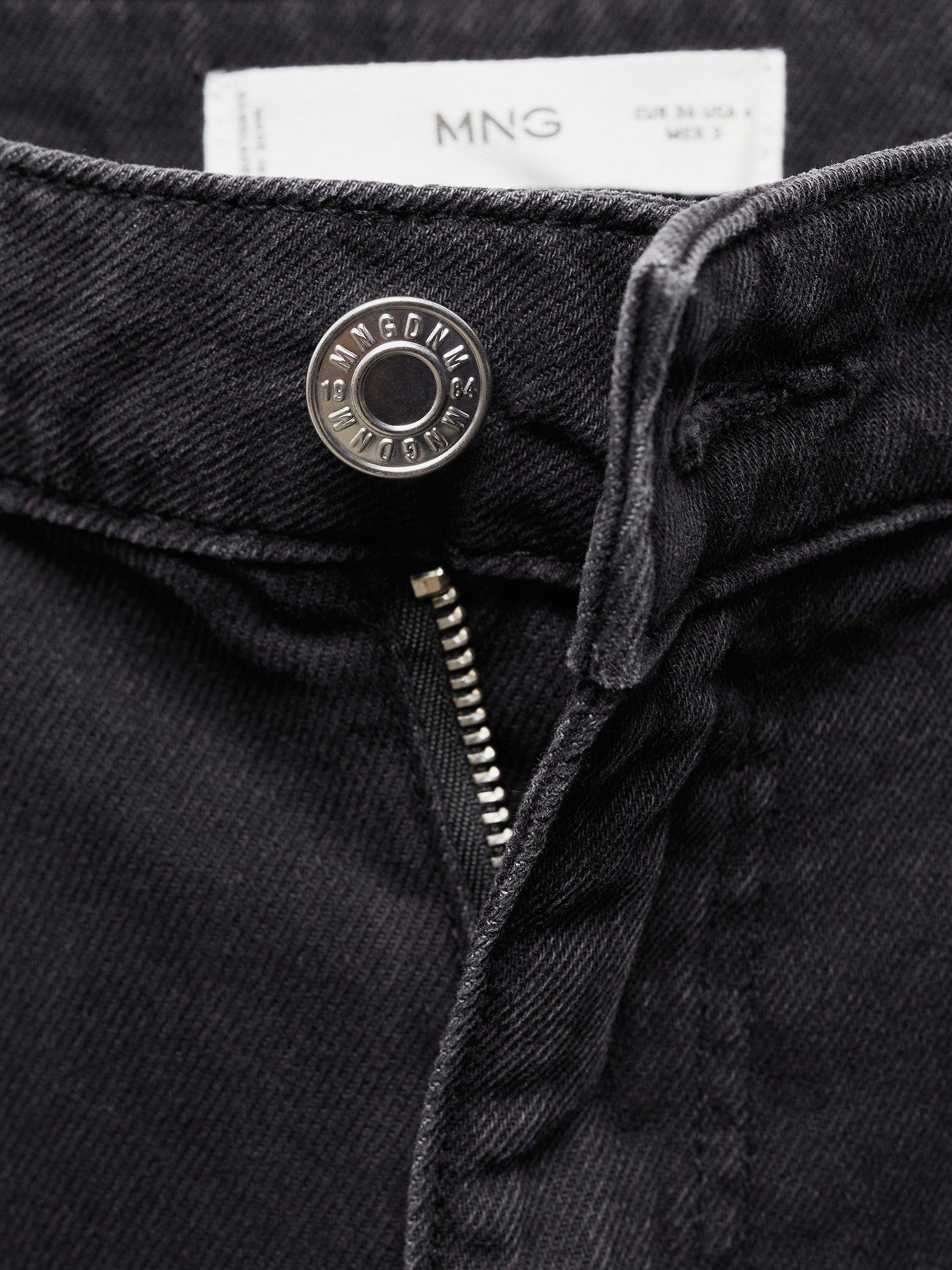 Product image 7 of 7, which shows Mango Arletita Straight Pleated Jeans, Open Grey, 4