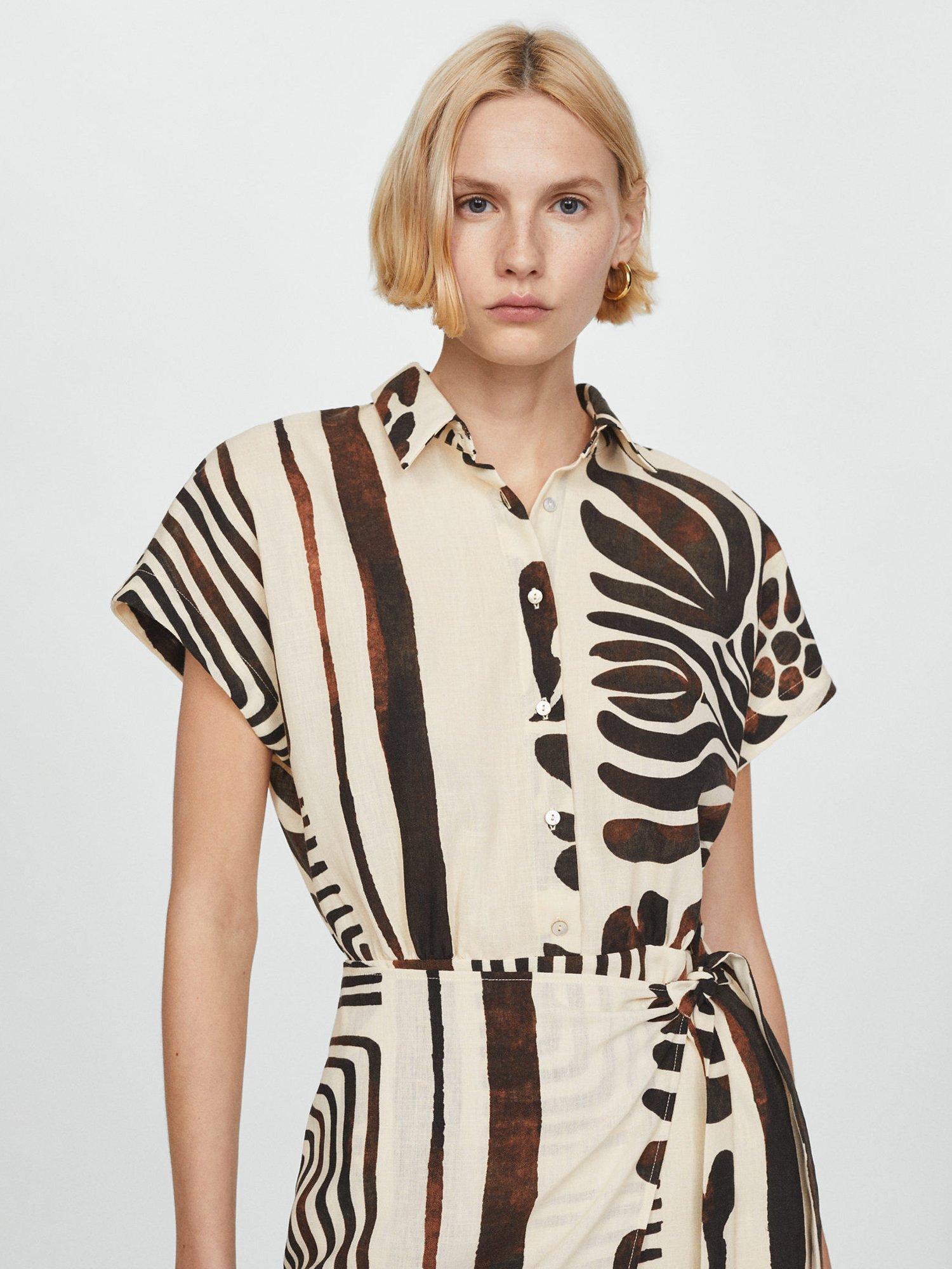 Mango Karina Shirt Mini Dress, Brown