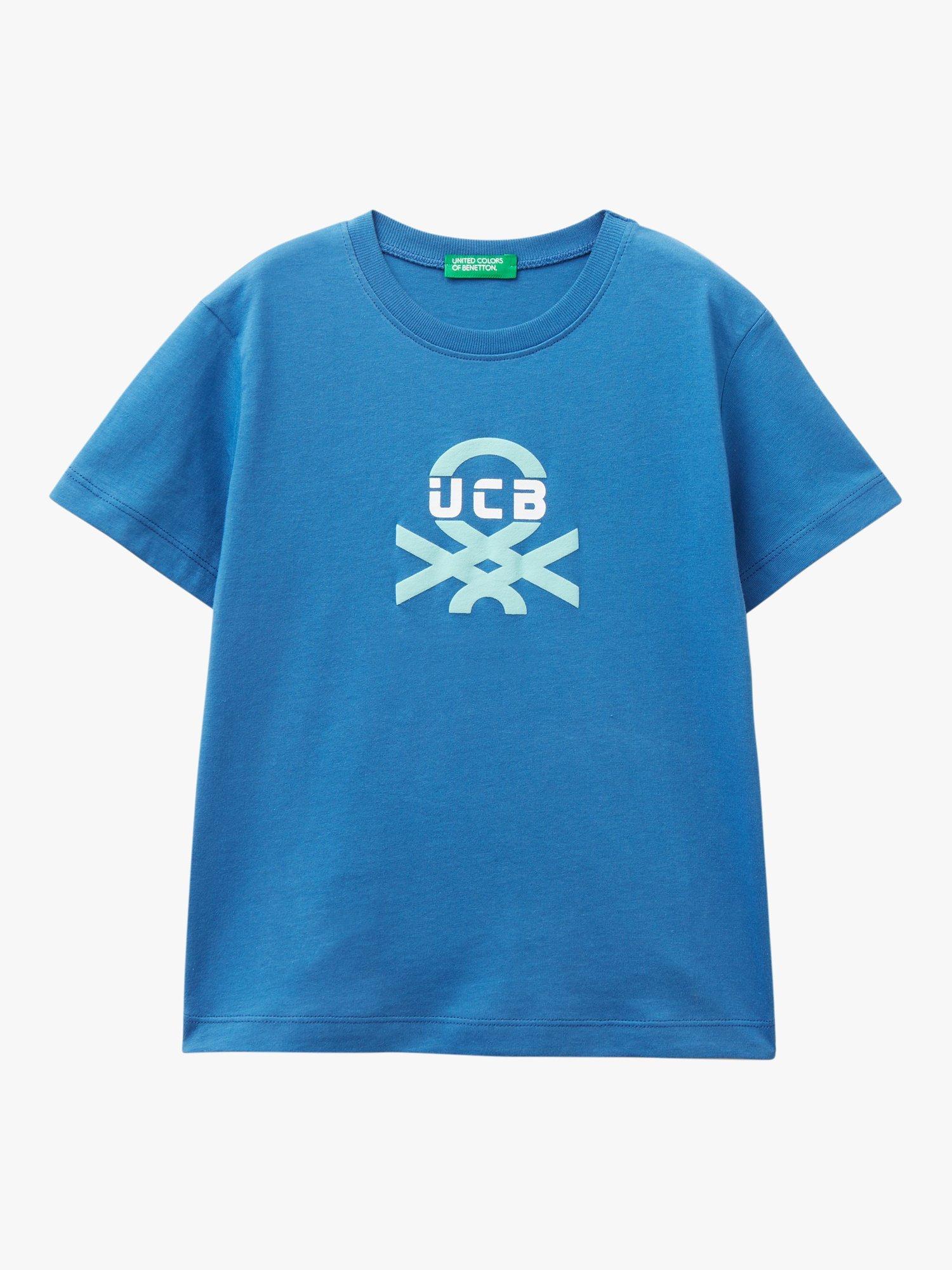 Benetton Kids' UCB Graphic Logo Short Sleeve T-Shirt, Bluette