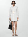 Mango Shirly Broderie Anglaise Mini Shirt Dress