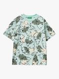 Benetton Kids' Leaf Print T-Shirt