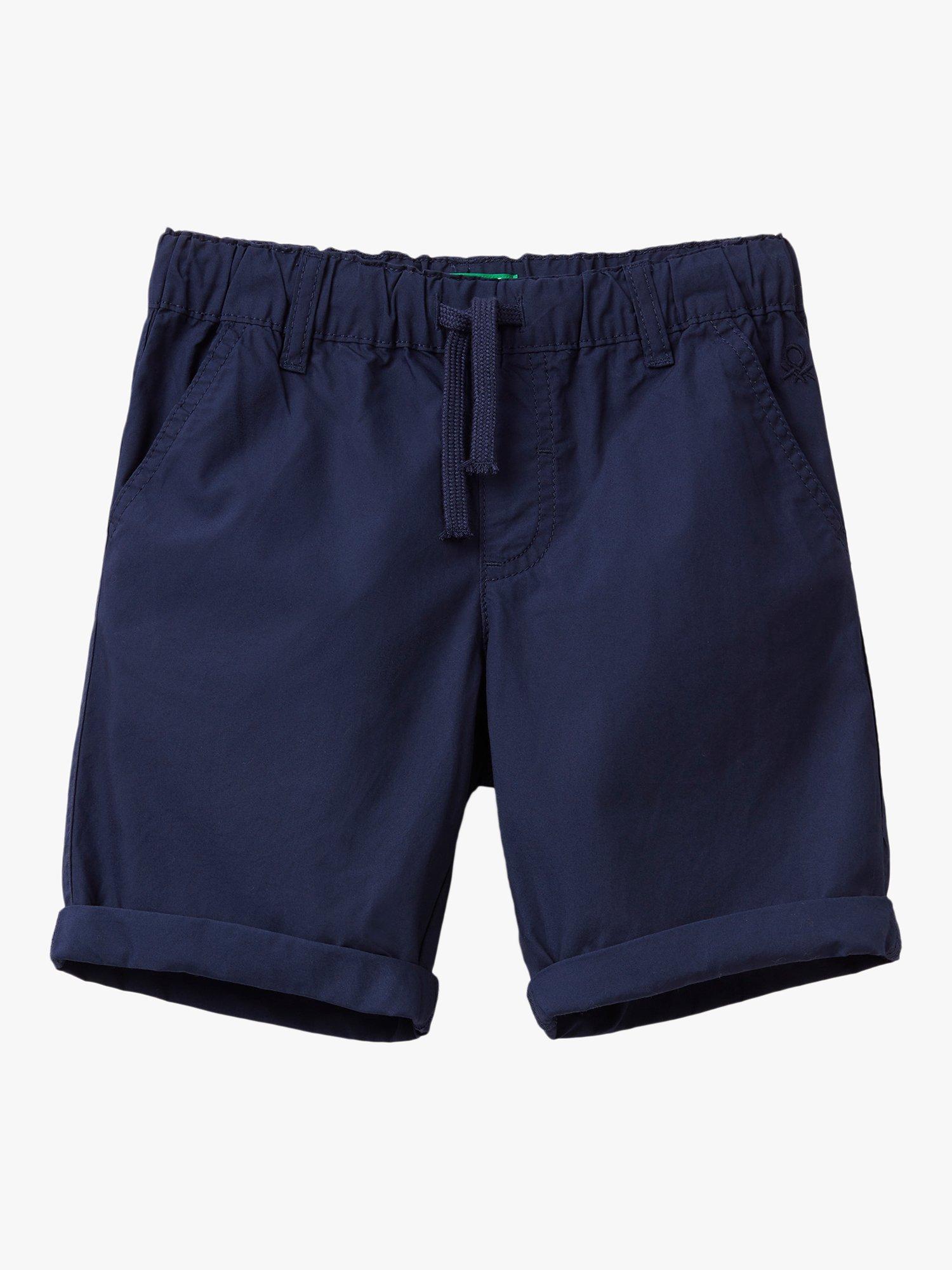 Benetton Kids' Poplin Casual Shorts, Night Blue