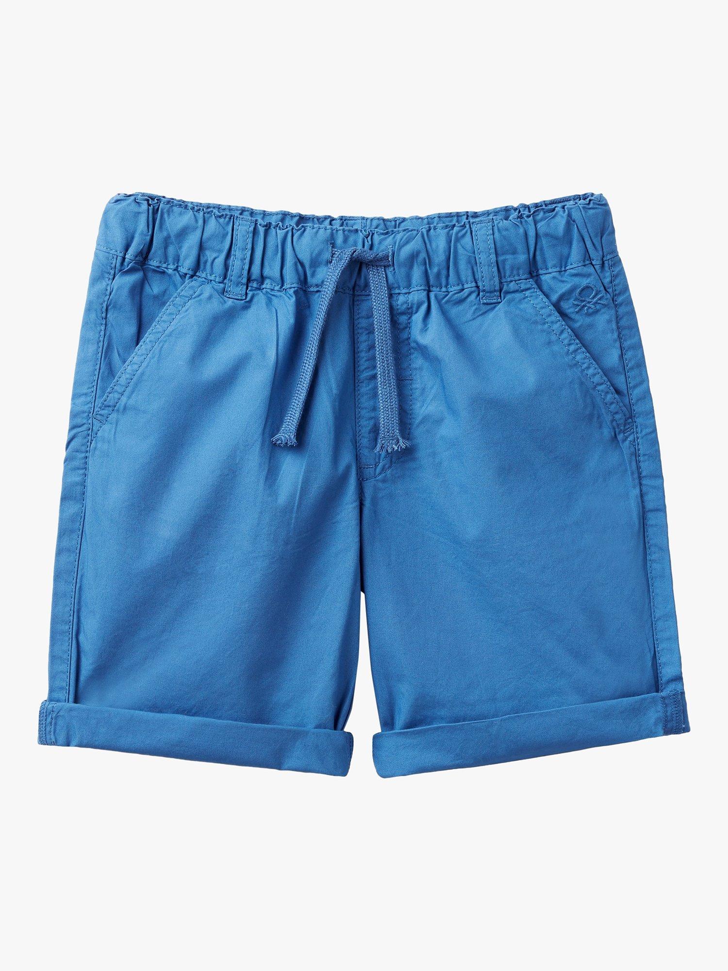 Benetton Kids' Poplin Casual Shorts, Bluette