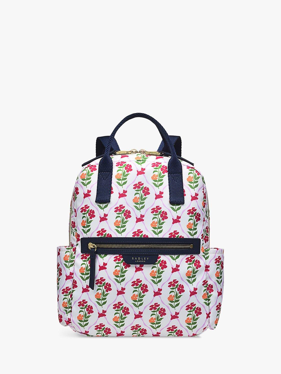 Product image 1 of 5, which shows Radley Carousel Floral Backpack, Chalk/Multi, One Size