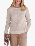 Pure Collection Organic Cotton Metallic Jumper, Natural